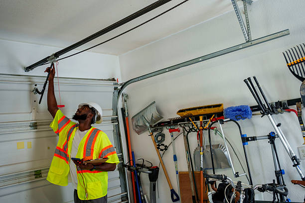 Professional Garage Door Panel Replacement technician working in Wood River, IL